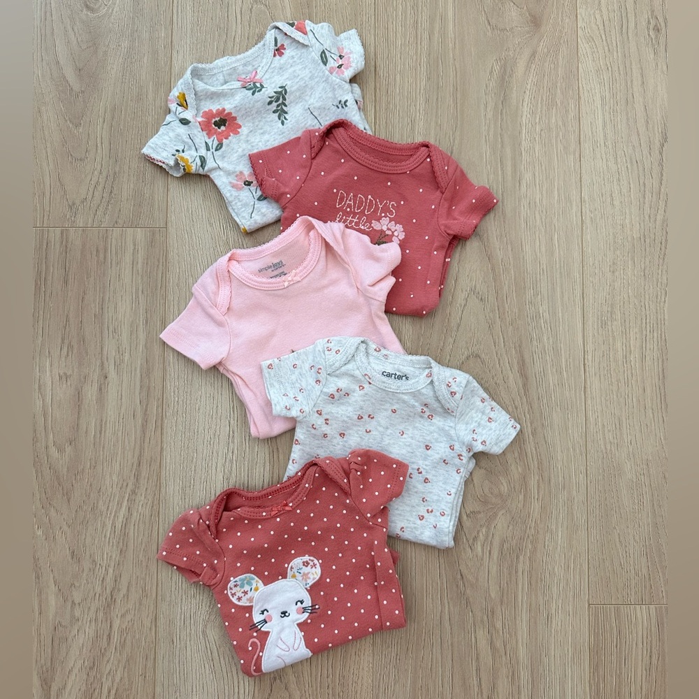Simple Joys Newborn Onesies - Set of 4